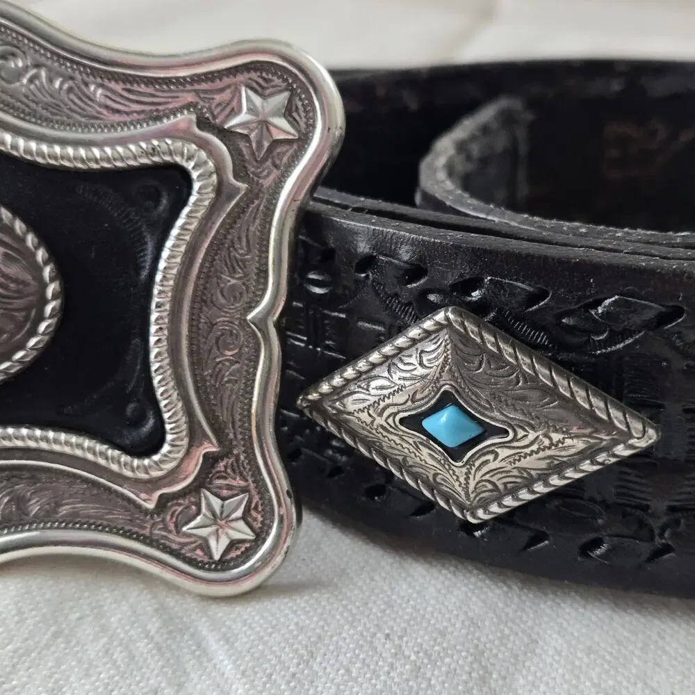 Southwestern Style Cowboy Buckle Belt By Ivan‎